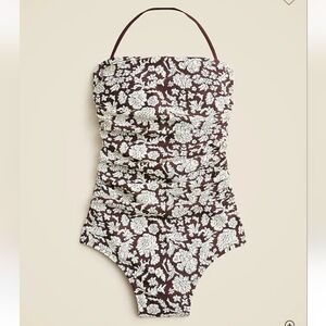 J. Crew SZ Blockprints X Gemma Ruched Bandeau Floral Print